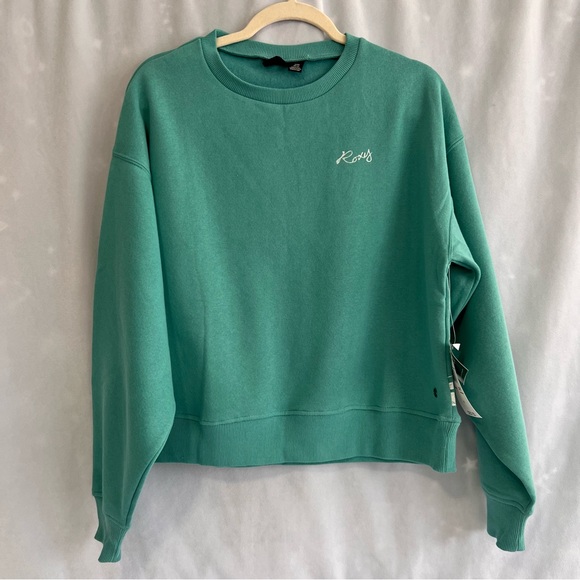 Roxy Green Crew Neck Sweater Sweatshirt Small - Picture 10 of 10